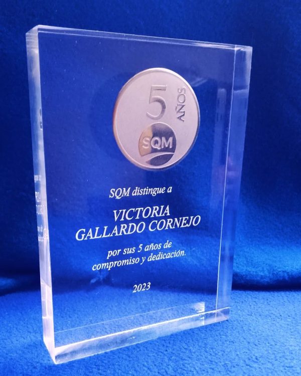 Bloque Acrílico con Medalla ACRM 1217 - Imagen 3