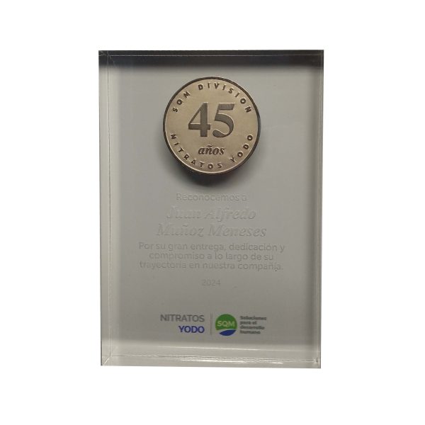 Bloque Acrílico con Medalla ACRM 1217