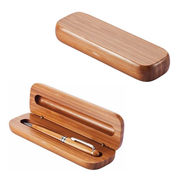 Set Bolígrafo Estuche de Bamboo