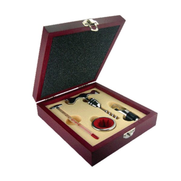 Set de Vino Caja Madera
