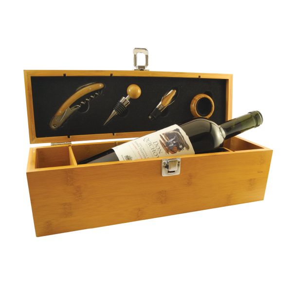 Caja Madera Bamboo con Accesorios