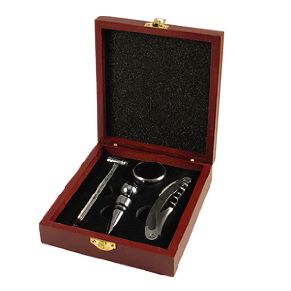 Set de Vino Caja Madera