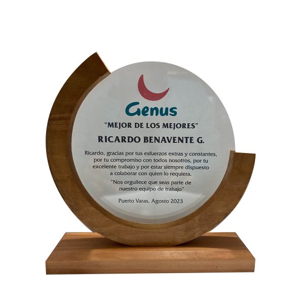 Galvano Circular Madera Raulí